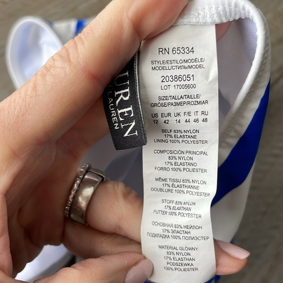 Ralph Lauren Royal Blue bathing suit bottoms striped - Picture 4 of 4